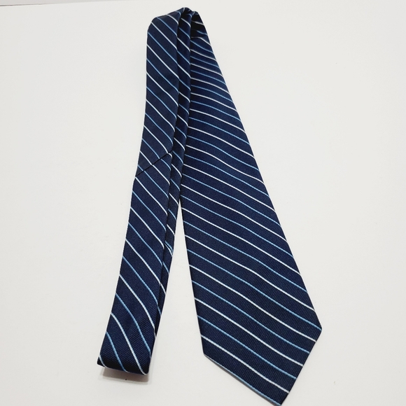 Alumni Repp Necktie Blue Stripe Pattern Repp Fabric Neck Tie 56x3" - Picture 2 of 6